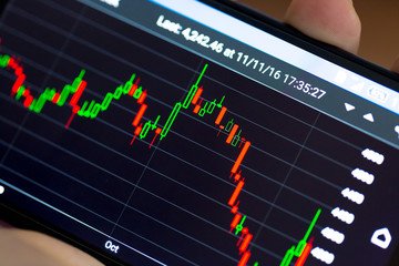 Stock Exchange Chart on Smart Phone