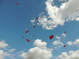 Luftballon im Sommer Himmel
