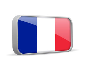 Vector isolated flag of France sign.