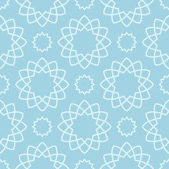 Geometric pattern for wallpapers. Blue and white seamless background