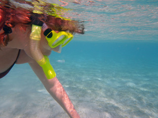 Snorkeling in the ocean