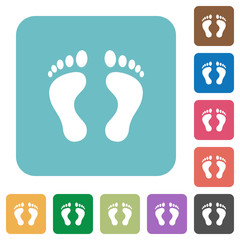 Human Footprints rounded square flat icons