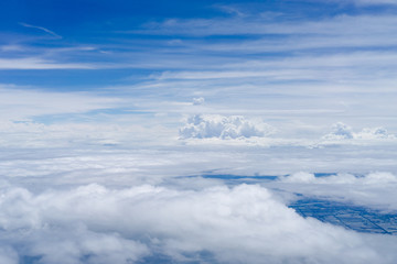 Abstract clouds in the sky.