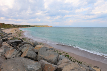 Beautiful wild beach at Black Sea