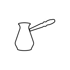 Coffee pot black color icon .