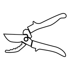 Secateur black color icon .
