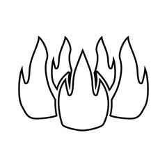 Fire black color icon .