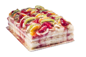 A cake isolated on white background with clipping path
