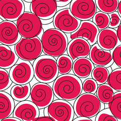 seamless pattern with spiral curls - 168966847