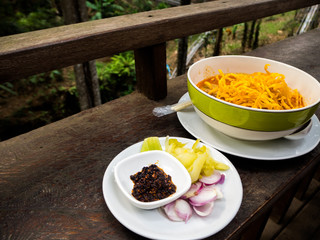 Khao Soi Recipe, Curried Noodle Soup with Chicken.
