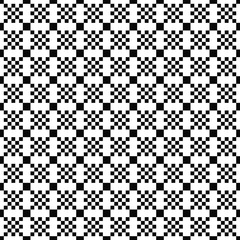 Vector seamless geometric pattern. Simple texture of squares. Black-and-white background. Monochrome design. Vector EPS10