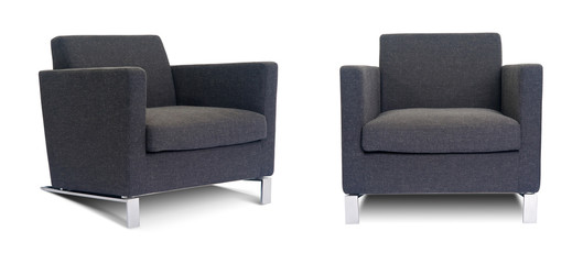 Grey Armchair in two angles
