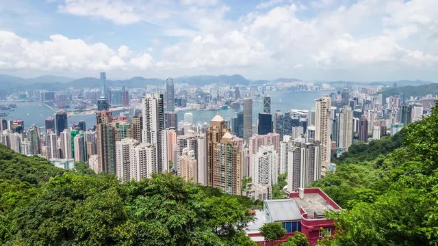 Timelapse of cityscape in Hong Kong