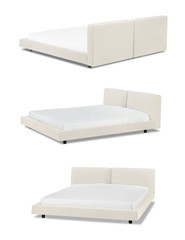 Modern beige Bed furniture