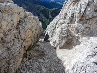 war monument in passo valparola and hexenstein