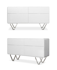 White wooden design drawer furniture