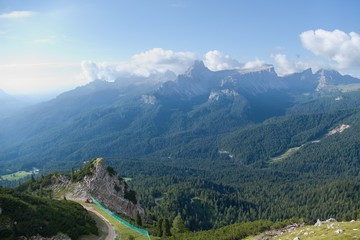 Fototapeta na wymiar beautiful mountain landscape of Dolomites