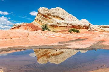 Plateau from white and red sandstone, Vermilion Cliffs in Northern Arizona.