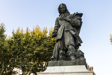 A monument to Pierre-Paul Riquet, engineer and canal-builder responsible for the construction of the Canal du Midi, in his hometown of Beziers, France