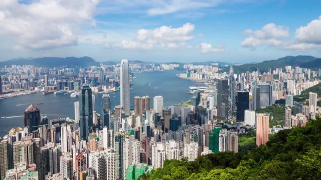 Timelapse of hong Kong at day time