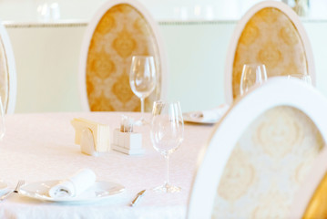 table set for meal