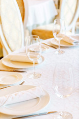 table set for meal