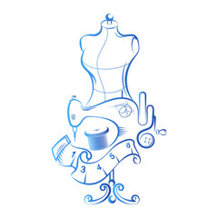 Sewing with a dummy and accessories