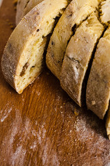 Cantuccini. homemade cookies on desk