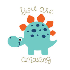 Cute dino illustration