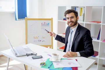 Businessman on a presentation