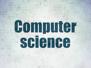 Science concept: Computer Science on Digital Data Paper background