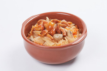 cabbage with mushrooms