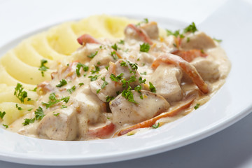 mashed potato with meat