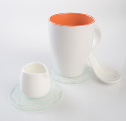 tea cup or coffee cup on a background.