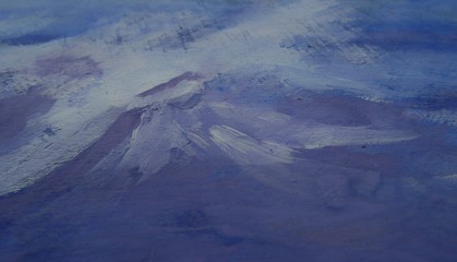 Painting of the wooden surface, a palette of the paints, an abstraction