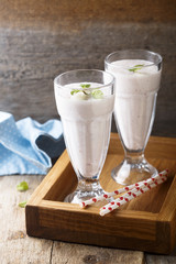 Red berries and coconut smoothie
