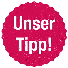 Unser Tipp! - Sticker - Vektor - rot