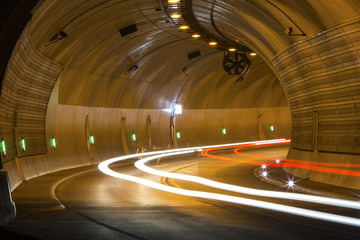traffic tunnel from the inside