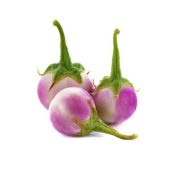 fresh eggplant isolated on white background