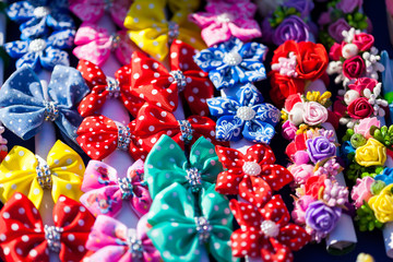 Multicolored hand-crafted articles