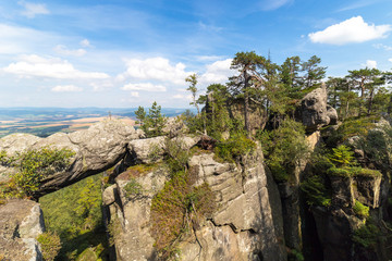 Beautiful summer mountain landscape with clouds