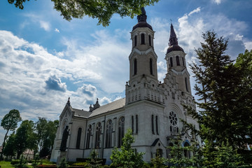 Fototapeta na wymiar Church in Augustow city, Podlasie, Poland