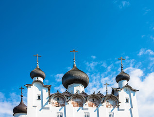 The domes of the Solovetsky monastery.