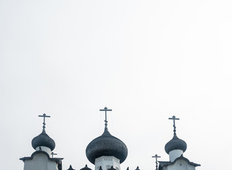 The domes of the Solovetsky monastery.