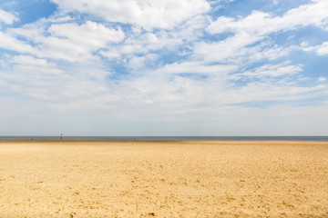 Relaxing view of a lonely beach without people