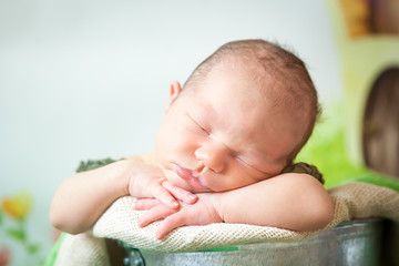 Sleeping newborn baby