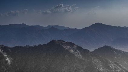 Al Hada Mountain in Taif City, Saudi Arabia with Beautiful View of Mountains