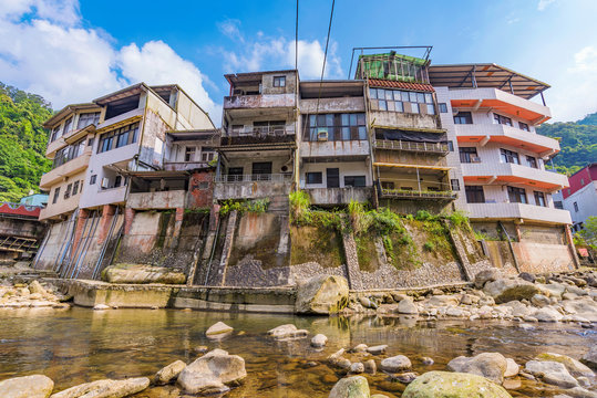 Riverside architecture in Shiding old street
