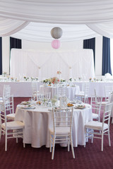 fancy table set for a wedding