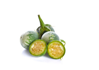 Eggplant on a white background